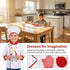11 Set, Set, 3+, Noamus Pcs Kid Chef Role Play Costume Pretend Chef Outfit with Realistic Accessories, Kitchen Toys Kid