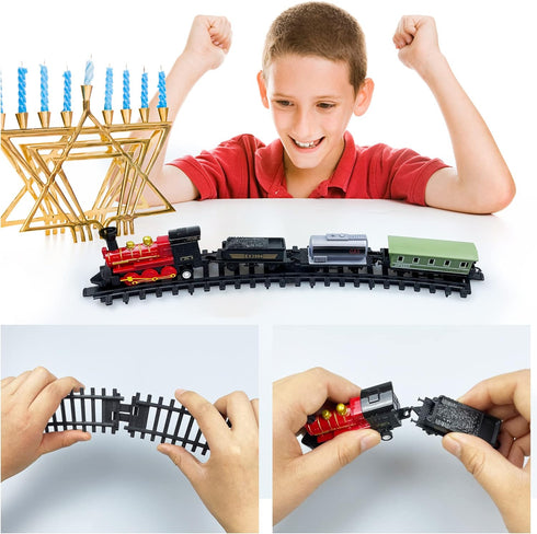 KDPATFAV 18PCS Train Cake Decorations and Toppers for Birthday Party Supplies - Railway Steam Theme Party Decorations