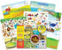 Giggles & Pebbles Educational Magic Sticker Pad Book for Kids, Reusable Non-Adhesive Stickers with Farm, Zoo, Ocean