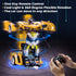 AMENON Remote Control Transform Car Robot Boys Toys with Lights RC Car 2.4Ghz 1:18 Rechargeable 360°Rotating Race Car Birthday Gifts Toys for Kids Boys Girls Party Favors (Yellow)