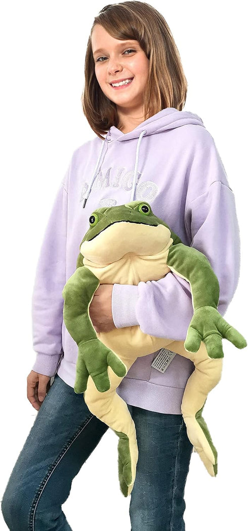 22 Inches Ice King Bear Plush Giant Frog Stuffed Animal Soft Toy, Large, Green