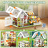 Husalari Set, 12+ (1188pcs) Flower House Building Block for Adults, Garden Architecture Building Toy with LED
