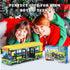 WEMEWEME Set 6+, 386PCS City Bus Building Blocks for Kids Pushable Bus Toy with Station Platform, Realistic Doors