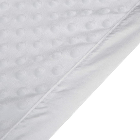 Pro Goleem Baby Soft Minky Dot Blanket with Silky Satin Backing - Baby Gifts for Boys and Girls (White, 30’’ x 40’’)
