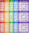 Yuanhe Bingo Paper Game Cards - 3 Cards, 100 Sheets in Mixed Colors
