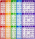 Yuanhe Bingo Paper Game Cards - 3 Cards, 100 Sheets in Mixed Colors