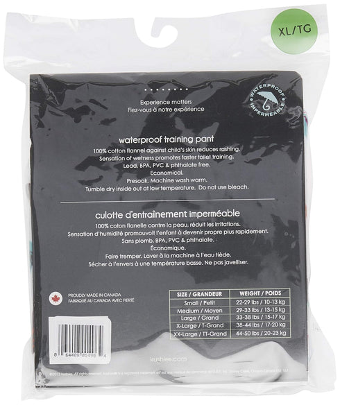 Kushies Baby Waterproof Training Pant (38-44 Pounds), Doodle White Hearts, X-Large