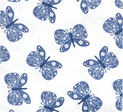 7-Pack Hudson Baby Unisex Baby Cotton Flannel Receiving Blankets Bundle, Beautiful Butterfly, One Size