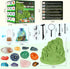 Gemstone Dig Kit - Unique Shape STEM Science Kit for Kids to Excavate 12 Real Gemstones, Educational DIY Toys