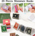 29 Pieces 1:12 Scale Miniatures Dollhouse Books, Assorted Timeless Decoration Accessories for Pretend Play Toys