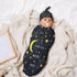 I Love You to The Moon and Back Newborn Baby Receiving Blanket with Beanie Hat Gifts for Boys and Girls