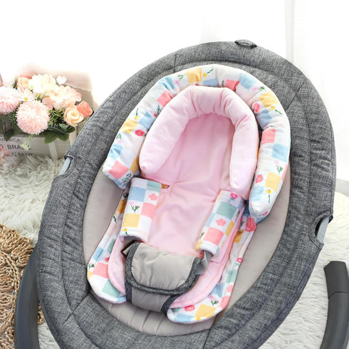 2 1 SWESEN Baby Car Seat Head Support, Super Soft in Infant Car Seat Insert, Reversible Newborn Car Seat Insert Cushion