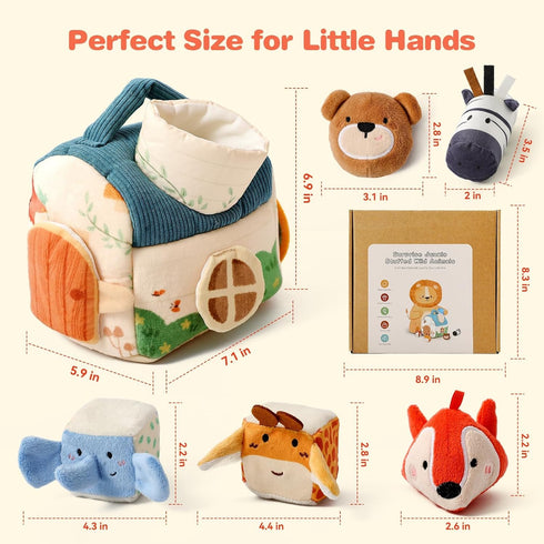 6-12 1-3 Set Youuys Travel Sensory Toys for Babies Months & Toddlers Year Old On-The-Go Montessori Soft Stuffed Animal