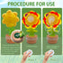 Sunflower Bubble Machine with Remote Control, Dancing Sunflower Bubble Machine with LED Lights, Rechargeable Automatic