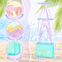 Summer Tagitary Beach Toys Mesh Beach Bags Sand Toys Kids Seashell Bag with Zipper,Outdoor Toys Travel Must Have