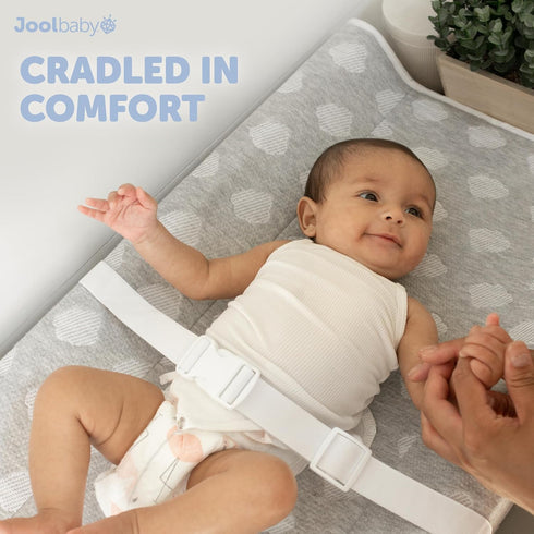 Jool Baby Serenity Soft Changing Pad + Washable Cover, Non-Slip - Fits Standard Changing Tables & Dressers (Cloud