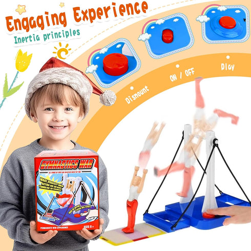 Gymnastics Challenge Game, Fun Toy for Girls & Boys Ages 8+, Ideal Table Game for Active Kids