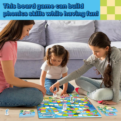 Broytain 4-6, Word Ocean Phonics Board Game for Kids, Educational Learning Board Game for Boys and Girls, Reading