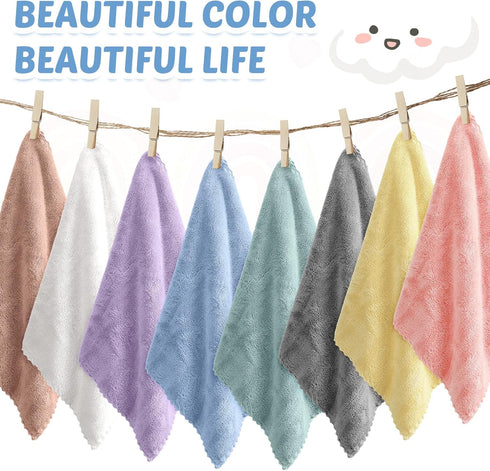 40 Pack 20x10 Inch Mixweer Baby Burp Cloths Bulk Absorbent Muslin Burp Cloths Microfiber Baby Washcloths for Burp Rags
