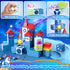 36 Set PCS Mini Magnetic Tiles Travel with Portable Iron Storage Box, STEM Learning Magnetic Building Blocks with LED