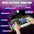 3 4 5 6 Set DJ Mixer for Kids, Toddler DJ Mixing Table with DJ Turntable, Game Mode, Light & Speed Control