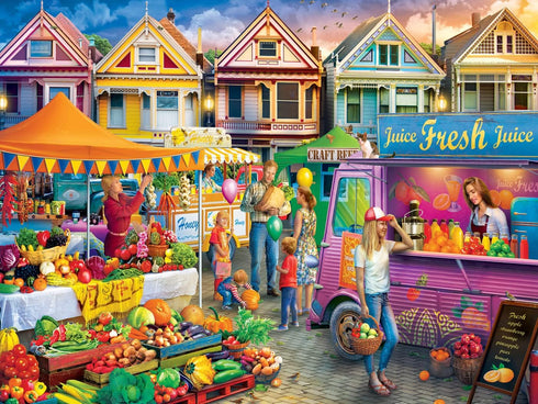 MasterPieces 750 Piece Jigsaw Puzzle - Weekend Market for Adults, Family, or Youth, 18"x24"