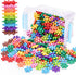 Snowflake Interlocking Building Block Educational Toy, 300PCS for Kids Ages 3+, Multi-Color STEM Toy with Carrying Case