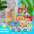 YOUHORYA 196Pcs Mini Shopping Cart Basket Trolley Grocery Game Model Miniature Drink Bottle Food Pizza with Box