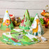 30 Pcs Animal Party Hats for Kids Safari Birthday Cone Hats for Jungle Zoo Birthday Party Supplies