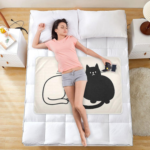 siphylline 52" 34" Cartoon Minimalist Cat Cute Extra Large Resuable Changing Pad Covers Soft Absorbent Potty Training
