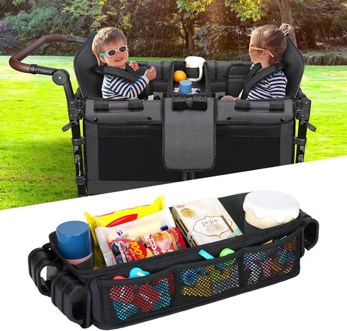 AROUY W4 (W4 Stroller Snack Tray Attachment - Easy to Clean Universal Stroller Snack Tray for Wonderfold Wagon