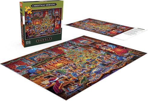 Buffalo Games - Dowdle - Christmas Morning - 300 Piece Jigsaw Puzzle for Adults 14 and up, Perfect for Game Nights