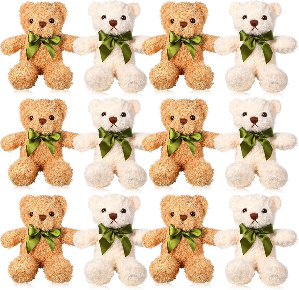 HyDren 12 Pack Bear Stuffed Animal Baby Shower Plush Gift Bulk 10