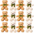 HyDren 12 Pack Bear Stuffed Animal Baby Shower Plush Gift Bulk 10