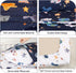 4 Set, Sets Piece Toddler Bedding Ultra Soft and Breathable Cartoon Space Toddler Comforter for Boys Includes Quilted