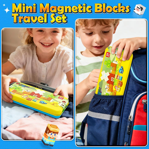 3 4 5 6 7 8 Soyee Magnetic Blocks Travel Toddler Toys Magnet Building Tiles Construction Cubes STEM Sensory Learning