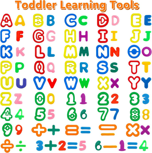 Set Dough Tool with Dough Alphabet Cutters,Numbers Cutters,Mathematical Symbols,Great Dough Tools for Learning Letters