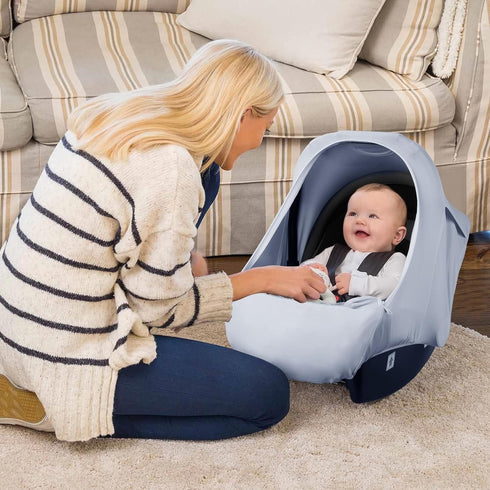 Summer Metplus Car Seat Cover, Breathable Mesh Window Infant Carseat Canopy for Baby Boys & Girls, Stroller Sunshade