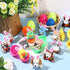 Lunmon 24 Pcs Prefilled Easter Eggs Filled with Mini Plush Animal Toys for Kids Baster Stuffer Filler Stuffed Animals