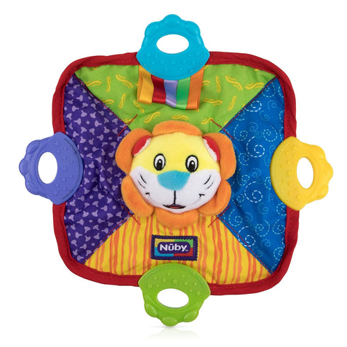 Nuby Teething Blankie Lion - Red, 1 Count