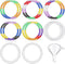 48 Pcs Sand Art Bracelets for Kids, Clear Plastic Bracelets with 5 Mini Funnels for Sand Art Crafts and Party Favors