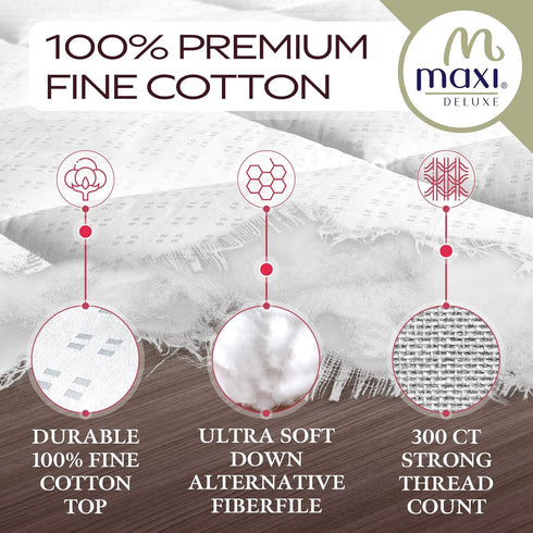 Maxi (28 X52) Crib Size Mattress Pad - Luxurious Cotton Sateen Mattress Protector - Soft and Breatheable Mattress Cover