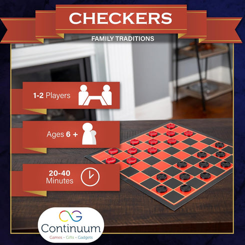 72 1188 Continuum Games Checkers Family Traditions Board Games for months to months