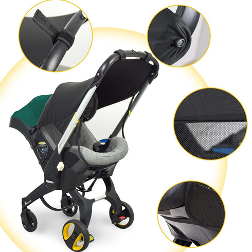 Custom Designed Sunshade Extension for Doona Car Seat Stroller, Marsheepy UV Protection Sun Cover for Baby Pushchairs