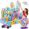 124PCS Magnetic Tiles Toys for 3 4 5 6 7 8+Year Old