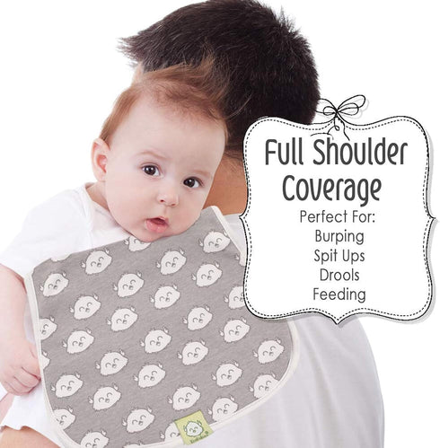 Set Baby Handprint Footprint Keepsake Kit and Organic Burp Cloth Bundle