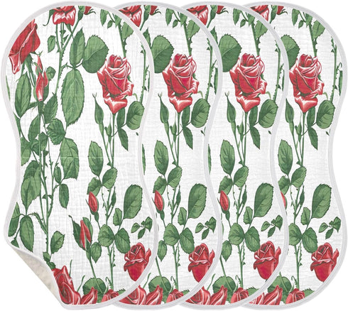 YEGAME Set 1 11 22 Inch Muslin Baby Burp Cloths of - Rose Super Absorbent Cotton Burping Rags Soft Baby Washcloths