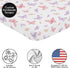 Sweet Jojo Designs Baby Fitted Mini Crib Sheet (Pink/Purple Shabby Chic Butterfly) for Girls, Newborn/Infant Nursery