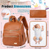 Backpack Backpack,Baby Straps,5 Weitars Diaper Bag Leather Baby Diaper Bag with Changing Pad Travel Diaper Bag