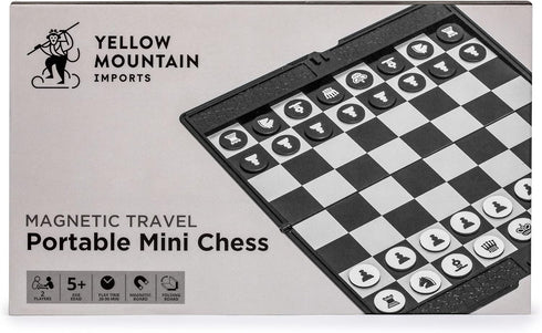 Yellow Mountain Imports Magnetic Travel Foldable Chess Wallet Set (7.9-Inch) - Portable